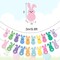 Easter Bunny Paper Garland – 4 Pre-Assembled Colorful Banners for Mantle, Wall, Classroom & Spring Party Decor